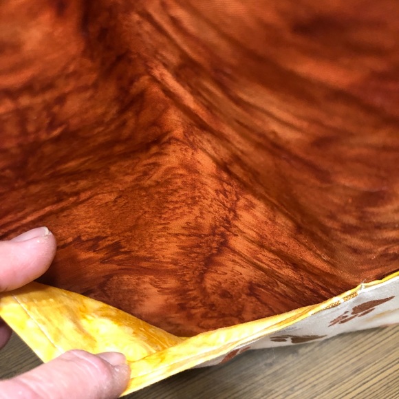 Homemade tote bag with outside pockets and covered in paw prints! - Picture 4 of 6